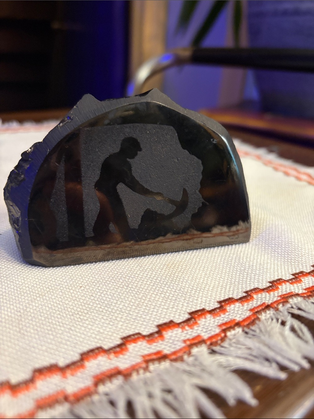 Black Diamond Handcrafted Black Display Accent